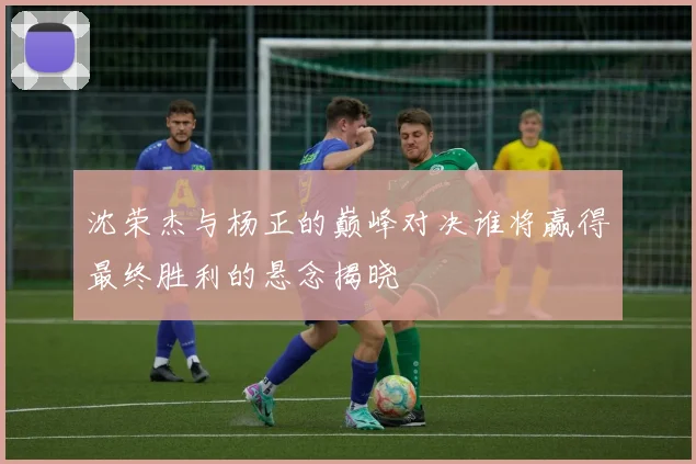 沈荣杰与杨正的巅峰对决谁将赢得最终胜利的悬念揭晓